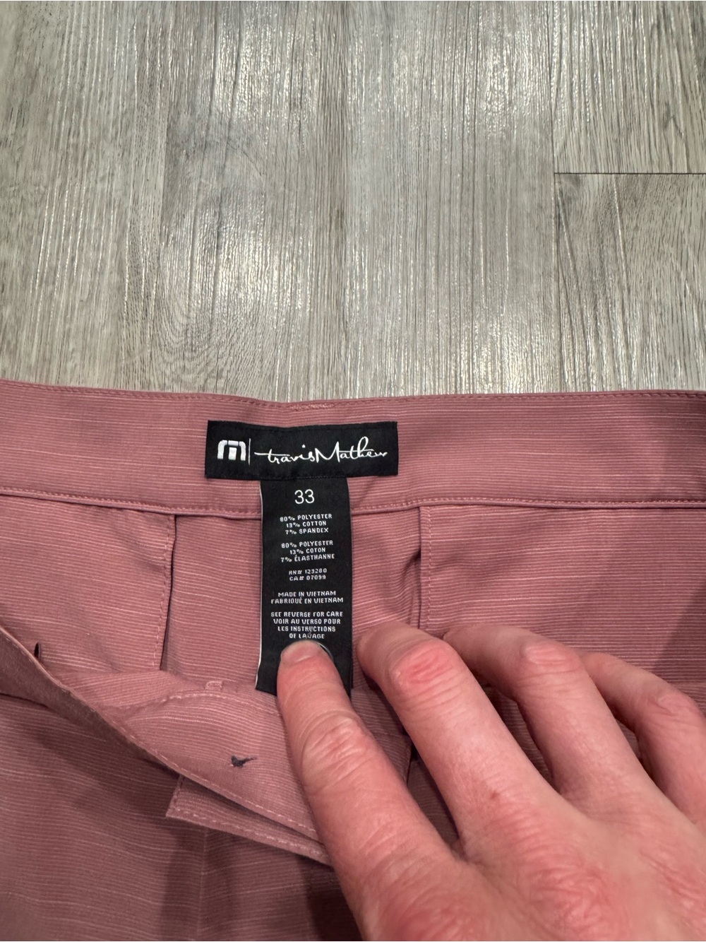 NWT Travis Mathew Men's Shorts in Rose Pink Size 33